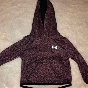 Cute Under Armour Black and Pink Hoodie